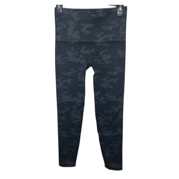 Spanx Womens Look at Me Now Seamless Leggings Black Camo Printed High-Waisted S - Picture 7 of 13
